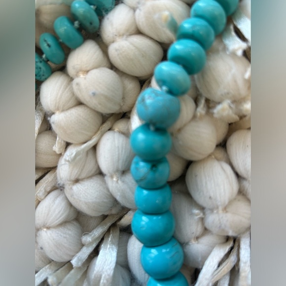 Genuine Turquoise stone choker necklace. Slightly on the heavy side. Like new.. - Picture 6 of 8
